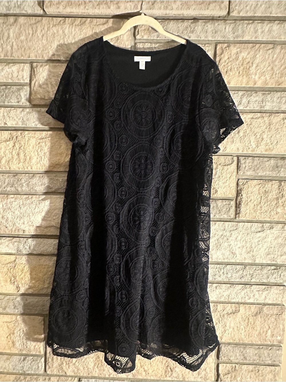 Charter Club Black Lace Mini Dress